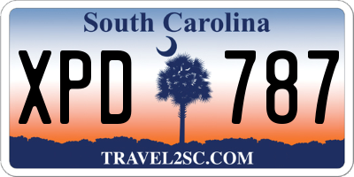 SC license plate XPD787
