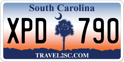SC license plate XPD790