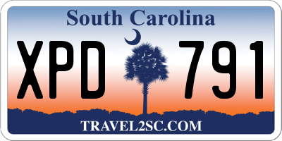 SC license plate XPD791