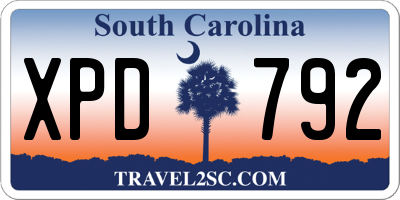 SC license plate XPD792
