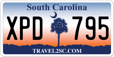 SC license plate XPD795