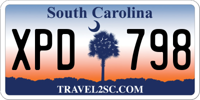 SC license plate XPD798
