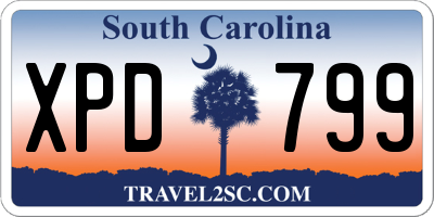SC license plate XPD799