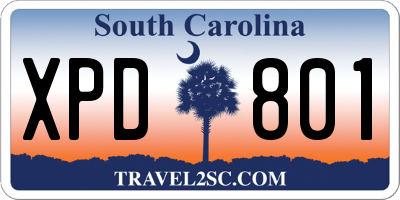 SC license plate XPD801