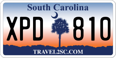 SC license plate XPD810