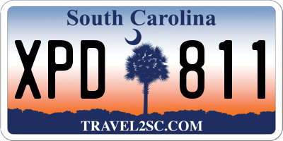 SC license plate XPD811