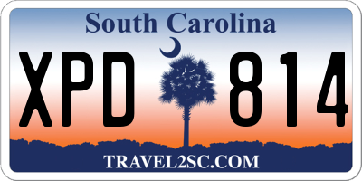 SC license plate XPD814
