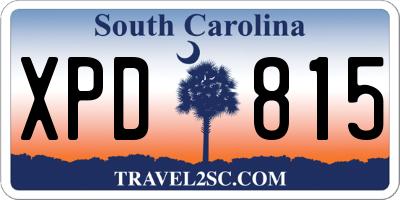 SC license plate XPD815