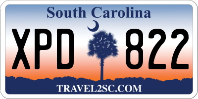 SC license plate XPD822