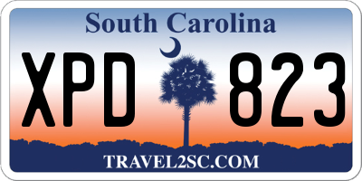SC license plate XPD823