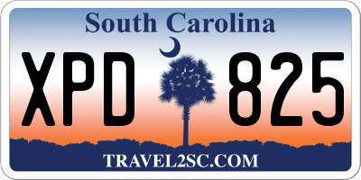 SC license plate XPD825