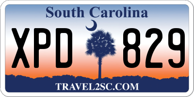 SC license plate XPD829