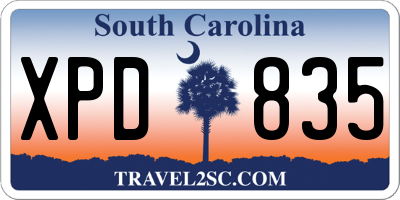 SC license plate XPD835