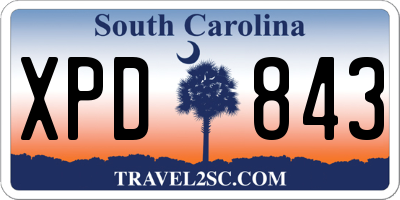 SC license plate XPD843