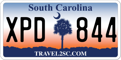 SC license plate XPD844