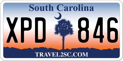 SC license plate XPD846
