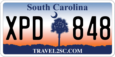 SC license plate XPD848