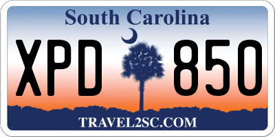 SC license plate XPD850