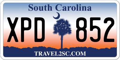 SC license plate XPD852