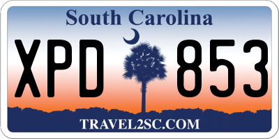 SC license plate XPD853