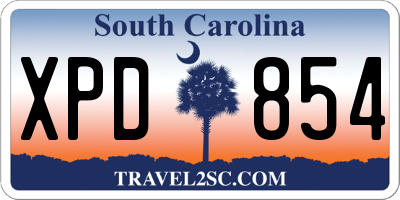 SC license plate XPD854