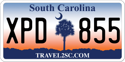 SC license plate XPD855