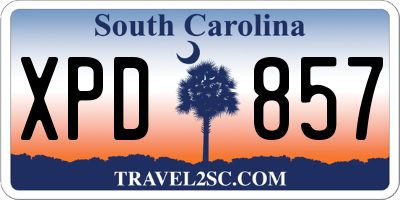 SC license plate XPD857