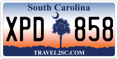 SC license plate XPD858