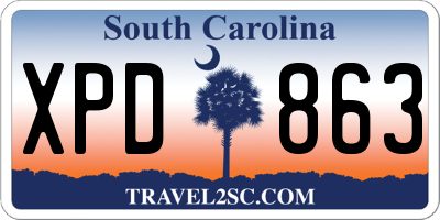 SC license plate XPD863