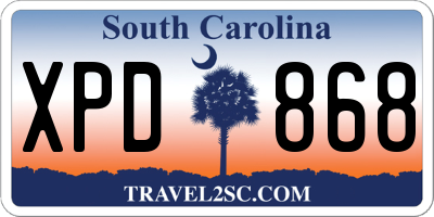 SC license plate XPD868