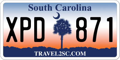 SC license plate XPD871
