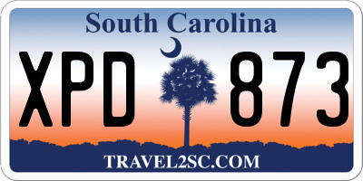 SC license plate XPD873