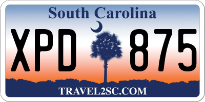 SC license plate XPD875