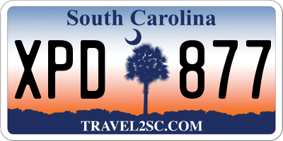 SC license plate XPD877