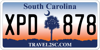 SC license plate XPD878