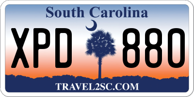 SC license plate XPD880