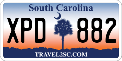 SC license plate XPD882