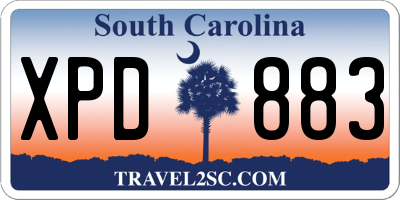 SC license plate XPD883