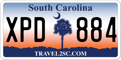 SC license plate XPD884