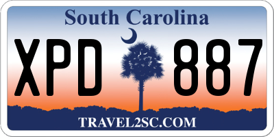 SC license plate XPD887