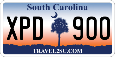 SC license plate XPD900