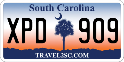 SC license plate XPD909
