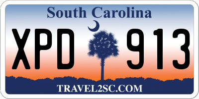 SC license plate XPD913