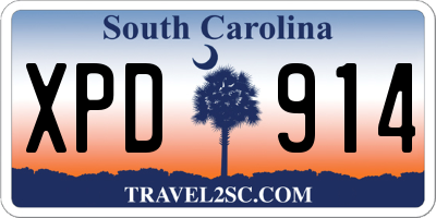 SC license plate XPD914