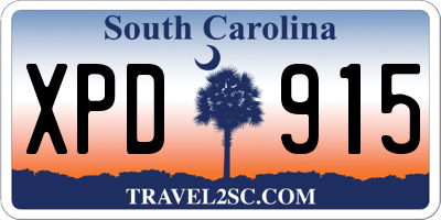 SC license plate XPD915