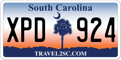 SC license plate XPD924