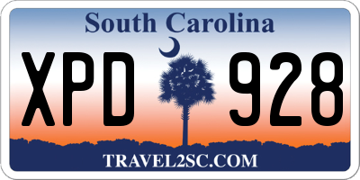 SC license plate XPD928
