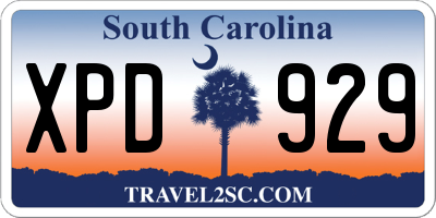 SC license plate XPD929