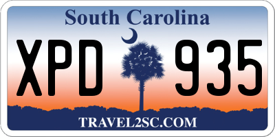 SC license plate XPD935