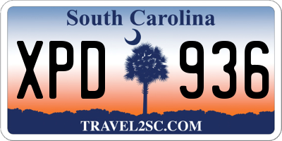 SC license plate XPD936